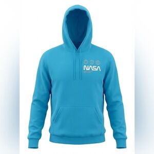 Hyper Space NASA Blue Hoodie Sweater Size Small